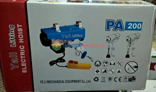 Troliu - PALAN ELECTRIC 200 KG ( Macara / Lift cu cablu de otel, troliu) PA 200 [4]