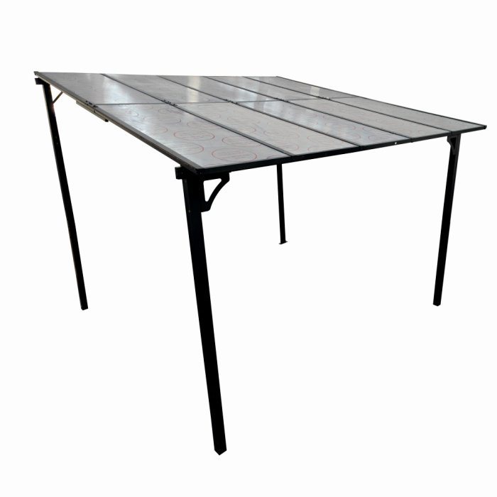 Pergola pentru terasa/gradina din otel si aluminiu KLUGMEISTER KJF4133, dimensiuni 300x300x250/190 cm, culoare gri [2]