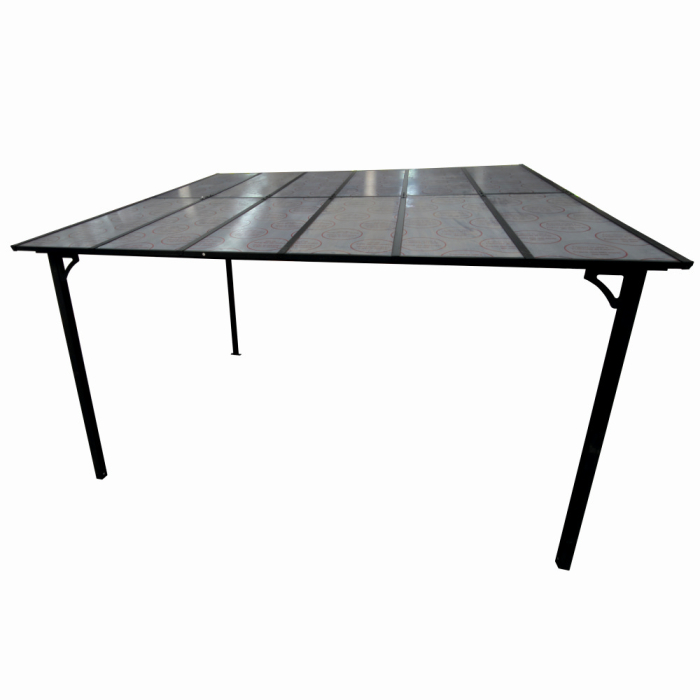 Pergola pentru terasa/gradina din otel si aluminiu KLUGMEISTER KJF5092, 360x300x250/190 cm, culoare gri [2]