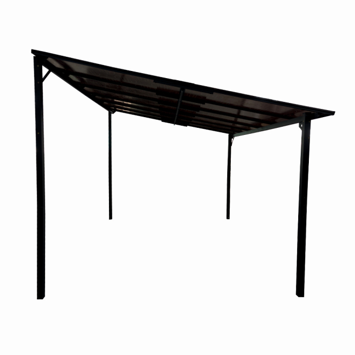 Pergola pentru terasa/gradina din otel si aluminiu KLUGMEISTER KJF5092, 360x300x250/190 cm, culoare gri [3]