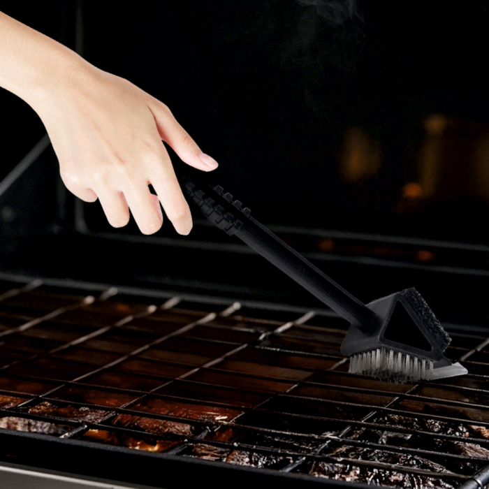 Perie cu racleta pentru curatat gratarul KLUGMEISTER KY1030A, peri metalici + racleta [2]