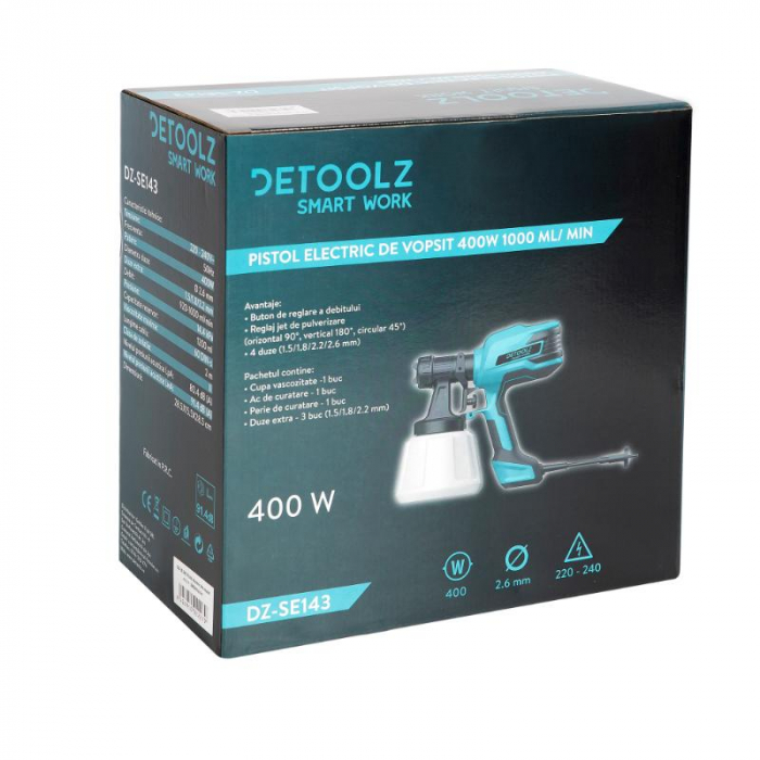 Pistol electric de vopsit 350W 1000ml/min DZ-SE143 [7]