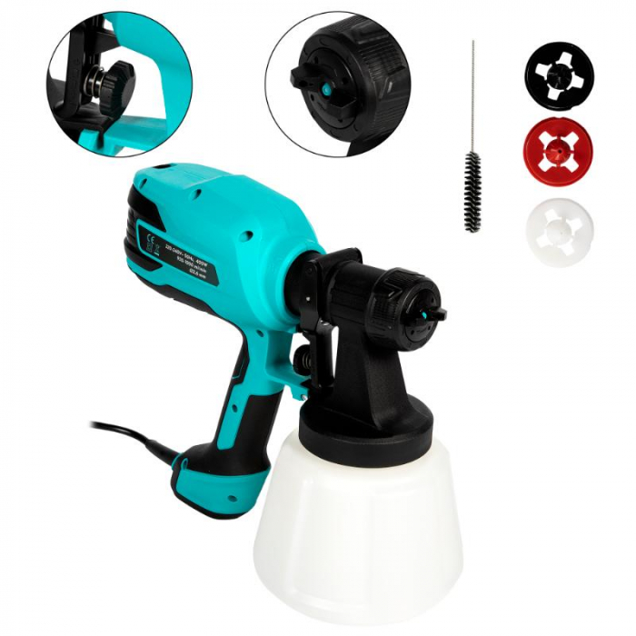 Pistol electric de vopsit 350W 1000ml/min DZ-SE143 [9]