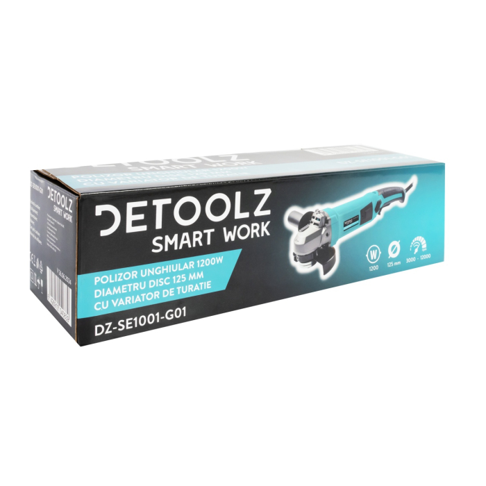 Polizor unghiular Detoolz, 1200W, 125mm diametru disc, cu variator de turatie [10]