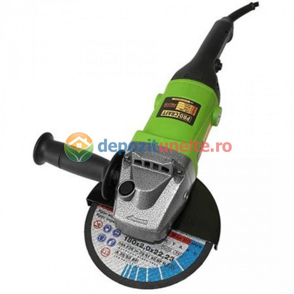 POLIZOR UNGHIULAR PROCRAFT PW2150, 2150W, 7500 RPM, 180MM, MODEL 2018 [3]
