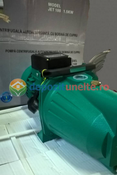 Pompa de suprafata autoamorsanta JET 100L Micul Fermier GF-0712, 2.01 CP, debit 60 l/min [9]