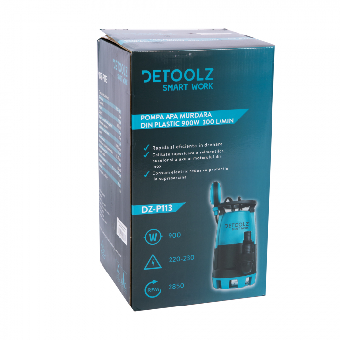 DZ-P113 Pompa apa murdara din plastic 900W 300l/min [5]
