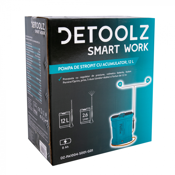 Pompa de stropit cu acumulator, Detoolz 12L [13]