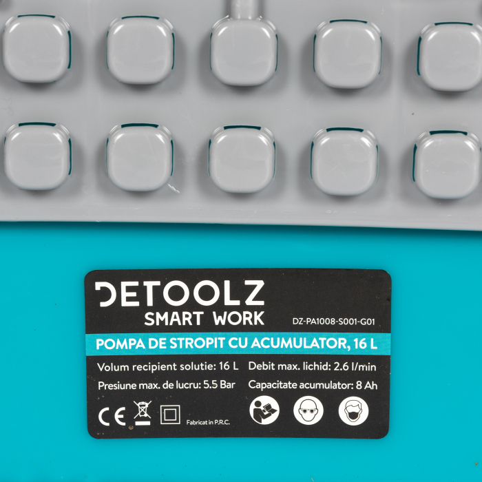 Pompa de stropit cu acumulator Li-Ion, Detoolz 16L [17]