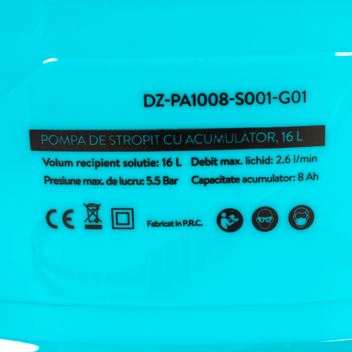 Pompa de stropit cu acumulator Li-Ion, Detoolz 16L [7]