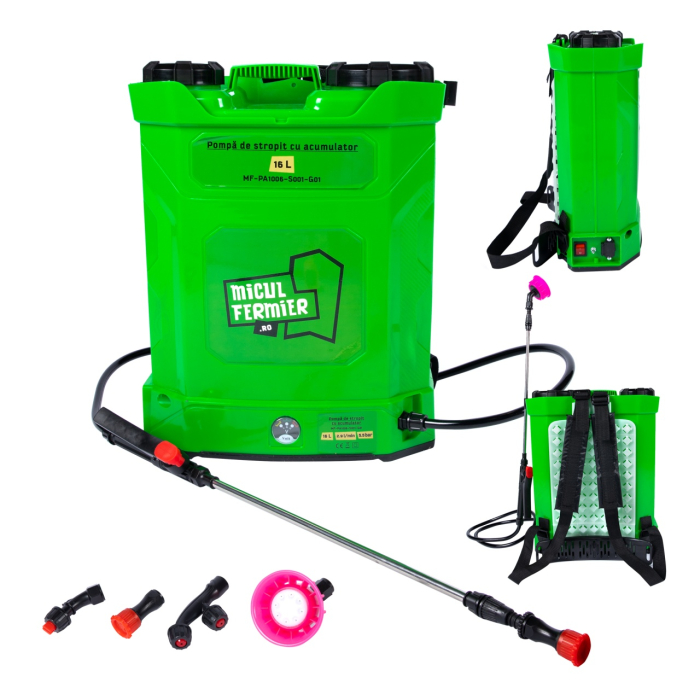 Pompa de stropit cu acumulator, Micul Fermier 16L [10]