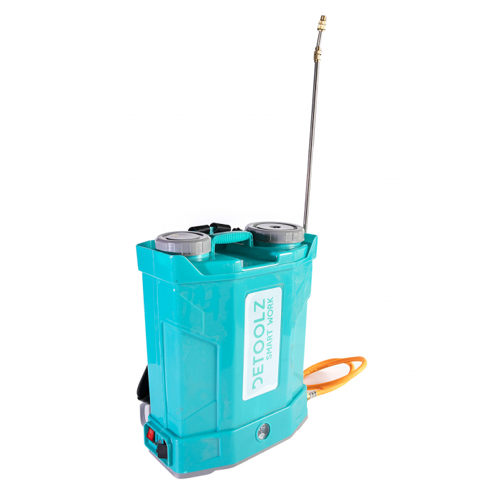 Pompa de stropit electrica cu acumulator 12V 8 Ah - 5,5 bari  suport lombar, 16 Litri  DETOOLZ DZ-P109 GF-1516-5388-1552 [1]