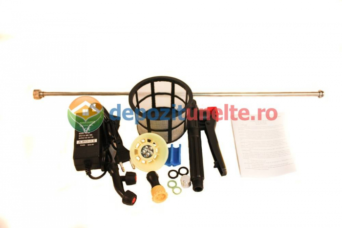 Pompa de stropit electrica cu acumulator Pandora 16L Micul fermier GF-0667 - Vermorel electric cu baterie + Atomizor + Set Lance telescopica stropit pomi 2,8 m [13]