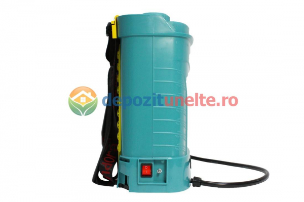 Pompa de stropit electrica Micul Fermier GF-1516 by PANDORA 12L, vermorel electric cu acumulator de 12V 8Ah 5,5 bar si regulator de presiune + 3 duze incluse [4]
