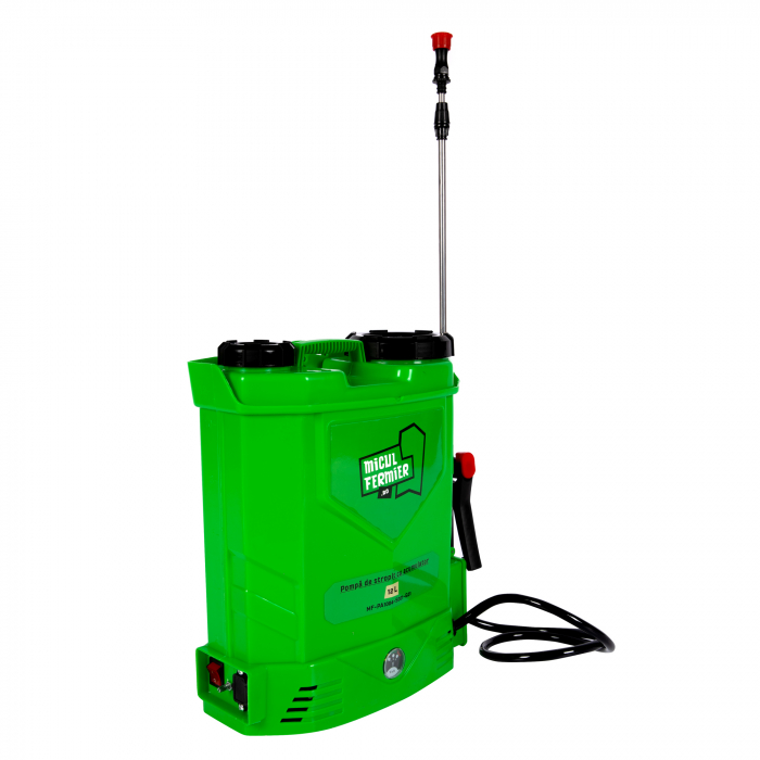 Pompa de stropit electrica Micul Fermier MF-PA1004-S001-G01 by Pandora 12L, Vermorel electric cu acumulator de 12V 8Ah 5,5 bar si regulator de presiune [26]