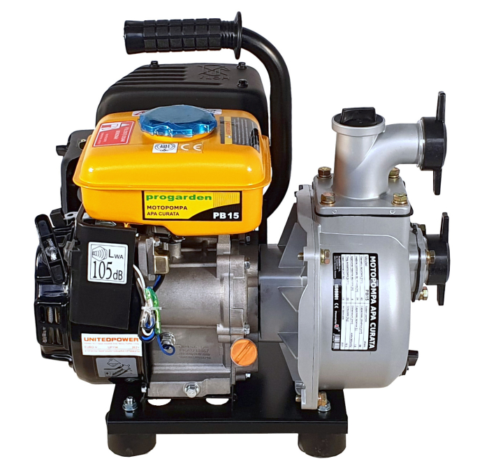 ProGARDEN PB15 motopompa 1.5"/40mm, benzina, apa curata, pornire la sfoara [1]