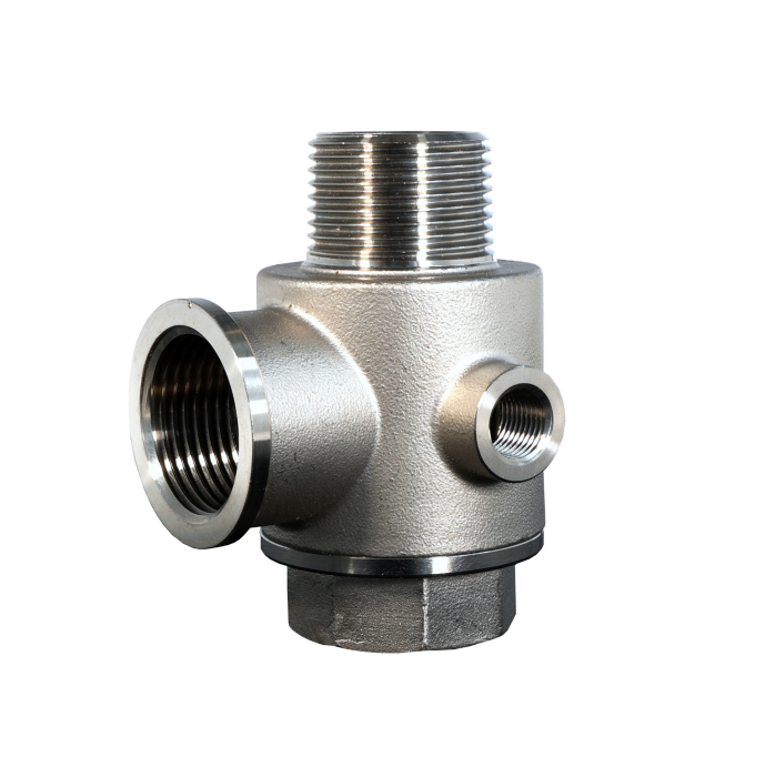 ProGARDEN Racord hidrofor cu supapa de sens,  5 cai, FE1"xFI1"xFI1"xFI1/4"xFI1/4", inox [2]