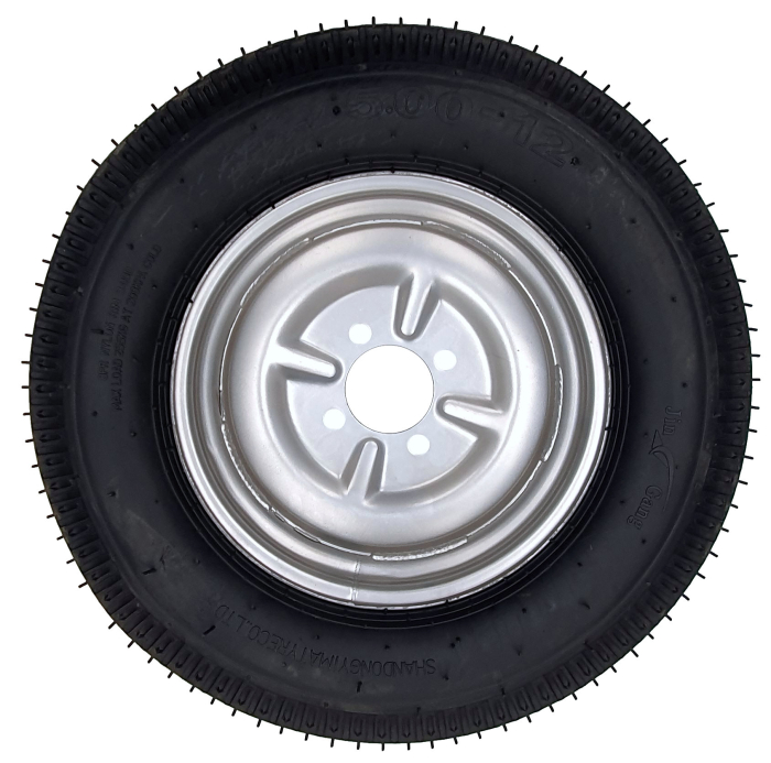 ProGARDEN Set roti complete 5.00-12, 4 prezoane, profil rutier, RIM3.50B [1]