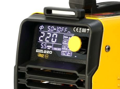 ProWELD MMA 220 Puls Invertor digital sudură 220A, Pulse MMA, TIG Lift, Arc Force, VRD, Electrozi Ø 1.6–5.0mm, Oțel, Inox, Fontă [6]