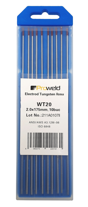 ProWELD WT20 Electrozi tungsten rosu, 2.0x175mm, 10buc [2]