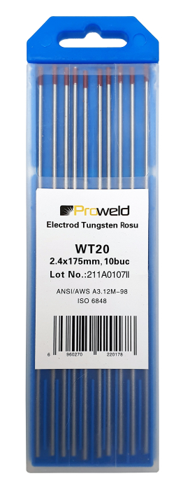 ProWELD WT20 Electrozi tungsten rosu, 2.4x150mm, 10buc [2]