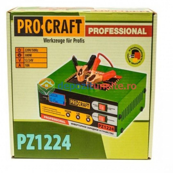 Redresor 12-24V, incarcare 10A, 6-100 Ah, ProCraft PZ-1224, Baterii Auto si Acumulatoare, Model 2019 [5]