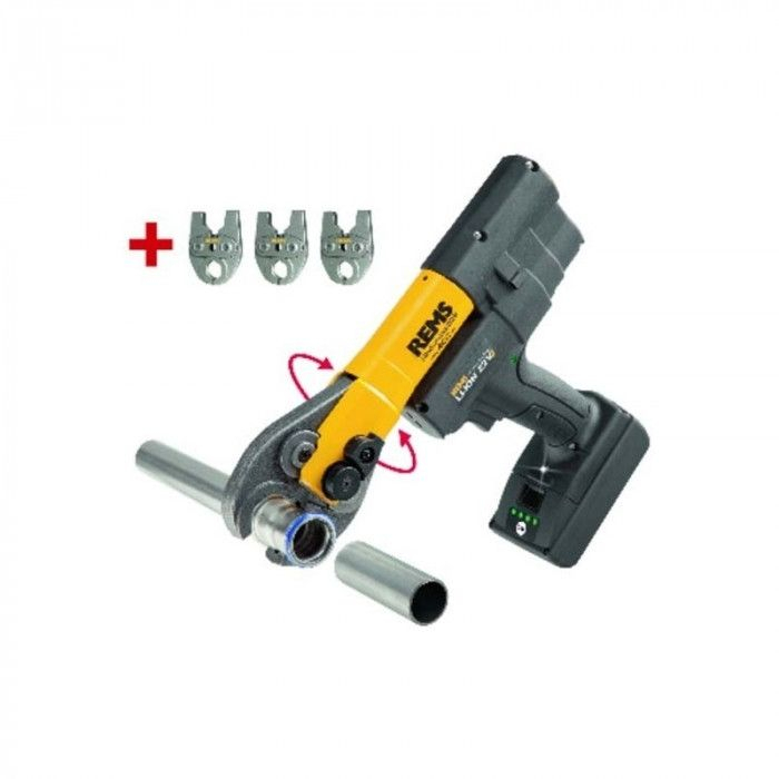 REMS Pachet presa radiala cu acumulator Mini-Press ACC Li-Ion Super-Aktion + 3 clesti de presare 578X11 R220 [3]