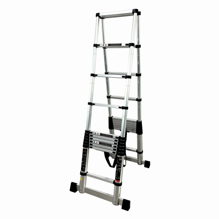 Scara telescopica din aluminiu dubla MESTERINO TOOLS JL-101-2X3.2, 3.2+3.2 metri, 2x11 trepte, greutate maxima 150 kg [2]