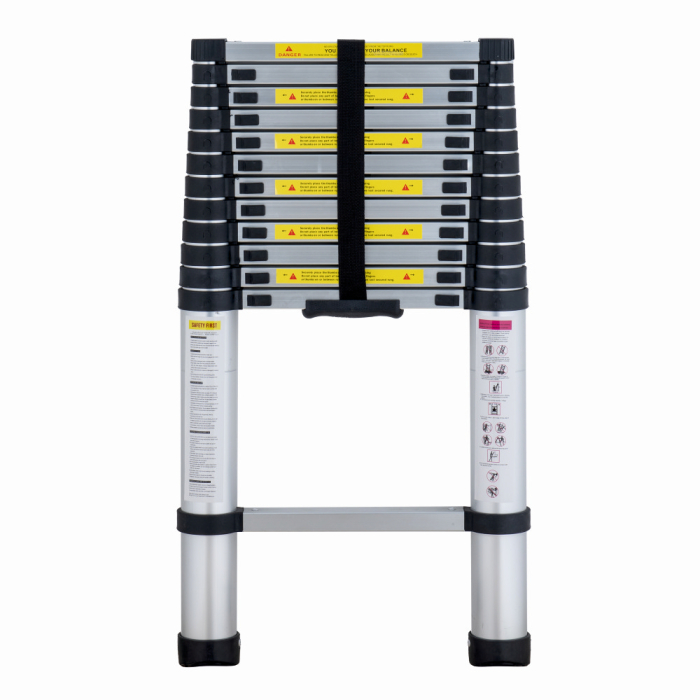 Scara telescopica din aluminiu MESTERINO TOOLS JL-101-3.8, 13 trepte, 3.8 metri, greutate maxima 150 kg [2]