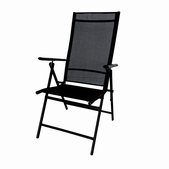 Scaun pliabil terasa/gradina KLUGMEISTER KJF252, 56 x 69 x 103 cm, culoare gri inchis [2]