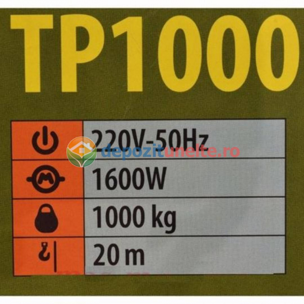 SCRIPETE PROCRAFT TP-1000, 1600W, 1000KG, TROLIU MACARA ELECTRICA - PALAN ELEVATOR [6]