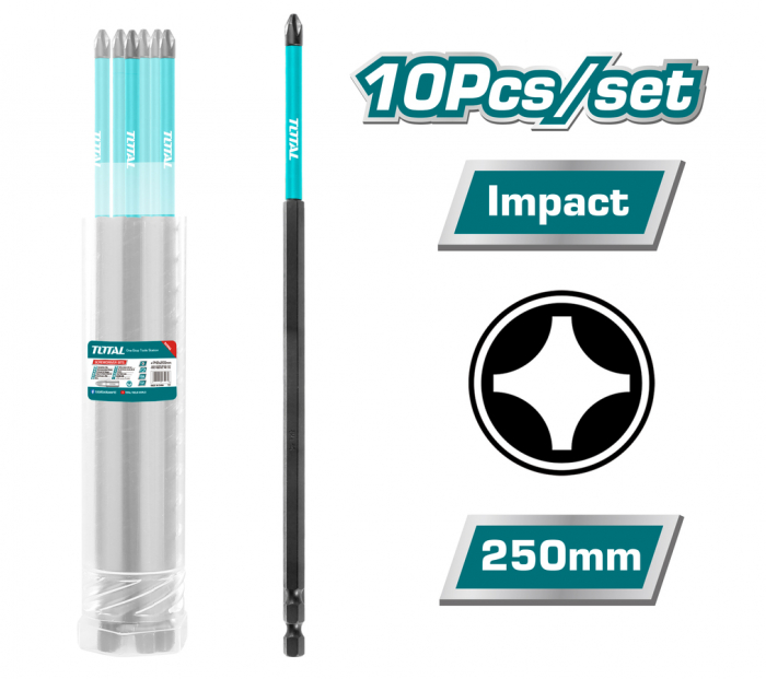 Set 10 biti de impact PH2x250mm [1]