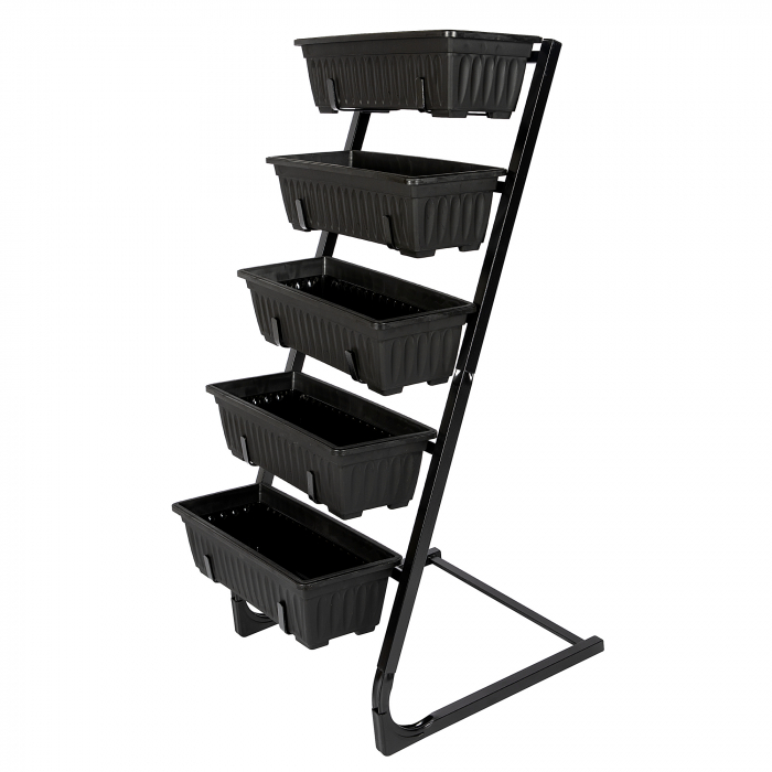 GF-2213 Set 5 ghivece pp cu suport metalic 54.5x50x115cm [4]