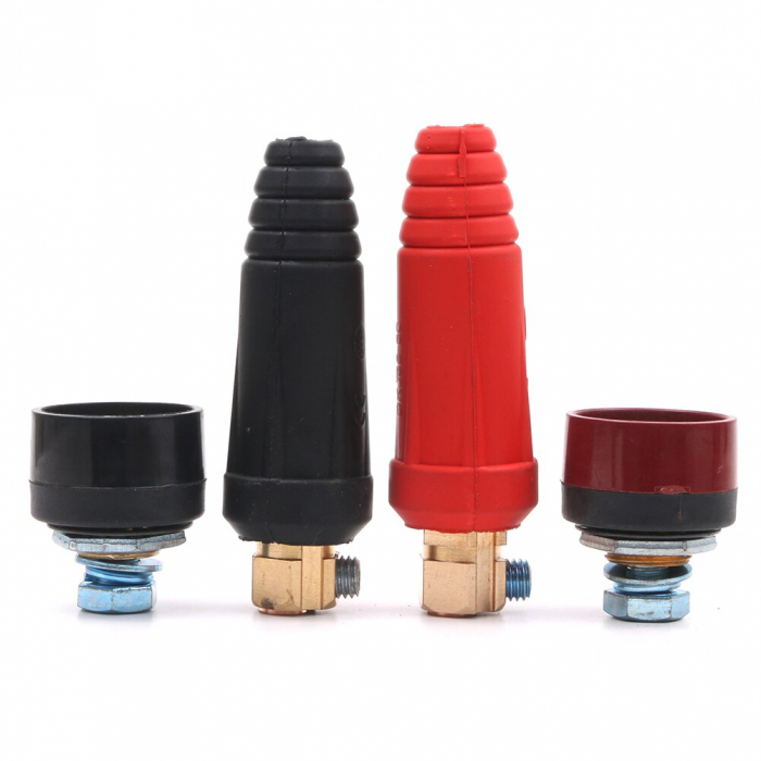 Set conectori cablu tata si conectori panou mama 35-50 mm2 negru si rosu (set 4 buc) - 400A [2]