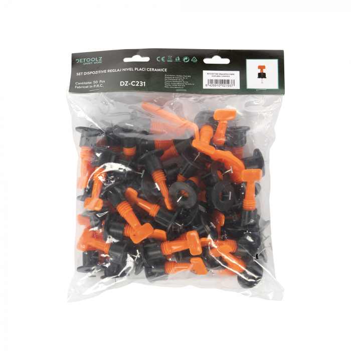 Set dispozitive reglaj nivel placi ceramice 50 pcs [2]