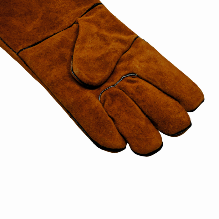 Set manusi protectie pentru gratar KLUGMEISTER KY360180AST, material piele, culoare maro [2]