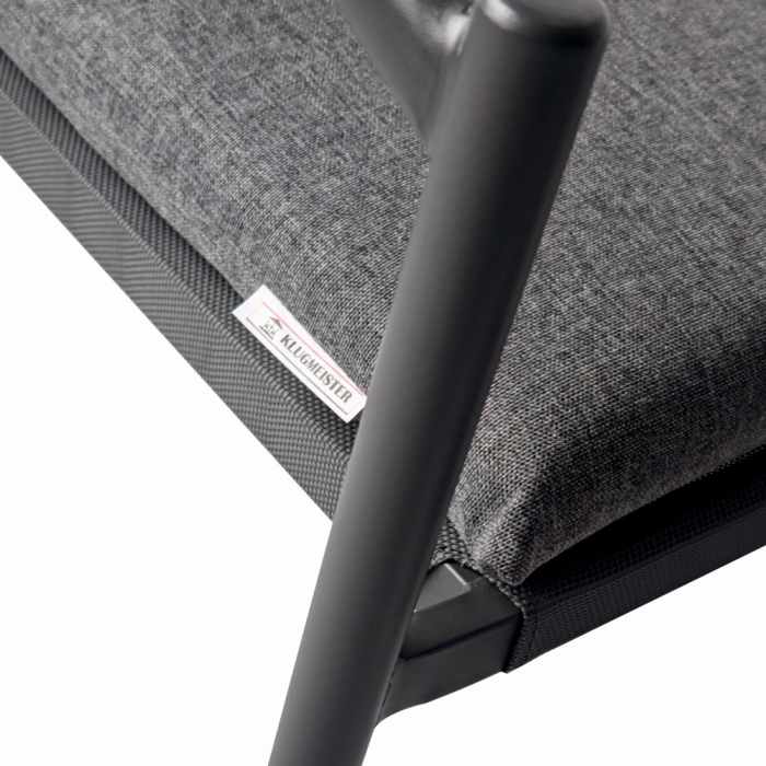 Set mobilier tarasa/gradina KLUGMEISTER KJF11196, doua scaune + masa, cu perne incluse, culoare gri [6]