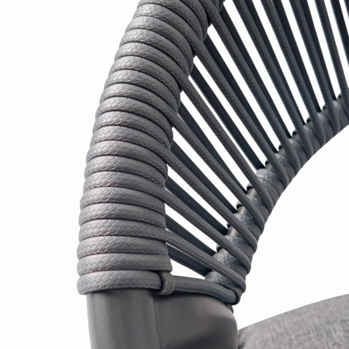 Set mobilier tarasa/gradina KLUGMEISTER KJF11196, doua scaune + masa, cu perne incluse, culoare gri [5]