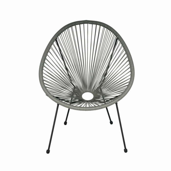 Set mobilier terasa/gradina KLUGMEISTER KJF3643, doua scaune + canapea + masuta, material otel + ratan, culoare gri [4]