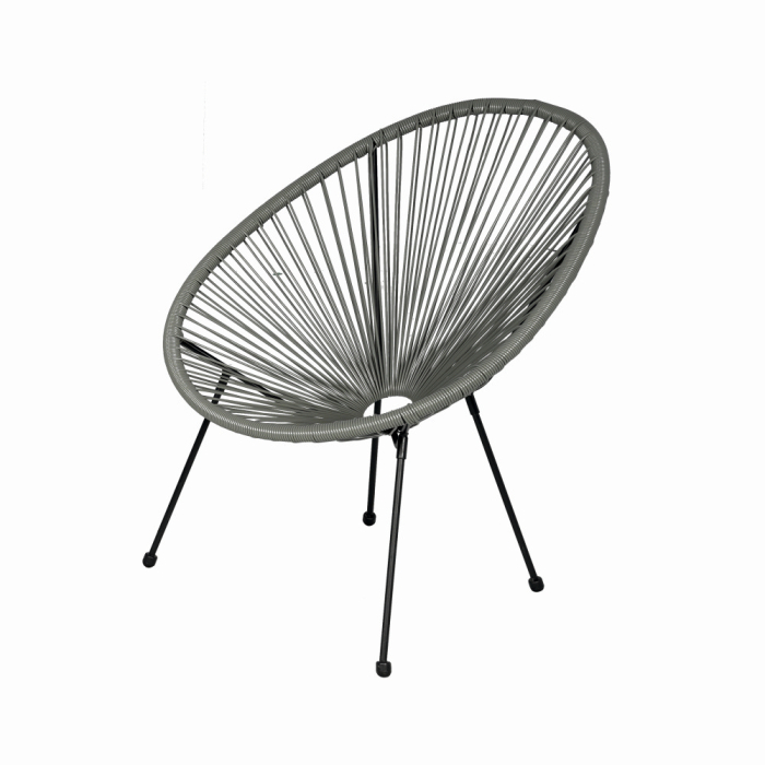 Set mobilier terasa/gradina KLUGMEISTER KJF3643, doua scaune + canapea + masuta, material otel + ratan, culoare gri [3]