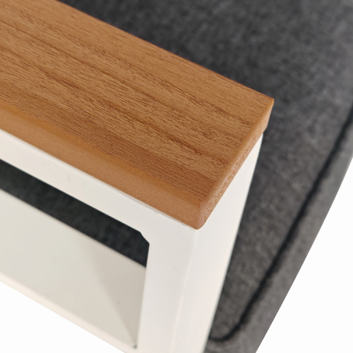 Set mobilier terasa/gradina KLUGMEISTER KJFA003, coltar 5 locuri si masa cu cadru de aluminiu, culoare gri [6]