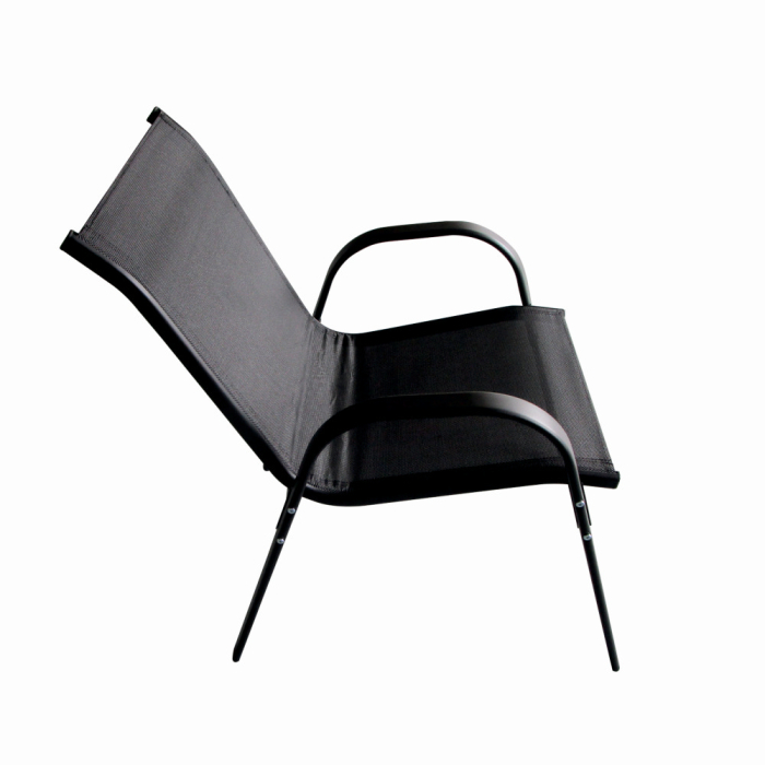 Set mobilier terasa/gradina KLUGMEISTER KJFT078, o canapea + doua scaune + o masa, culoare neagra [2]