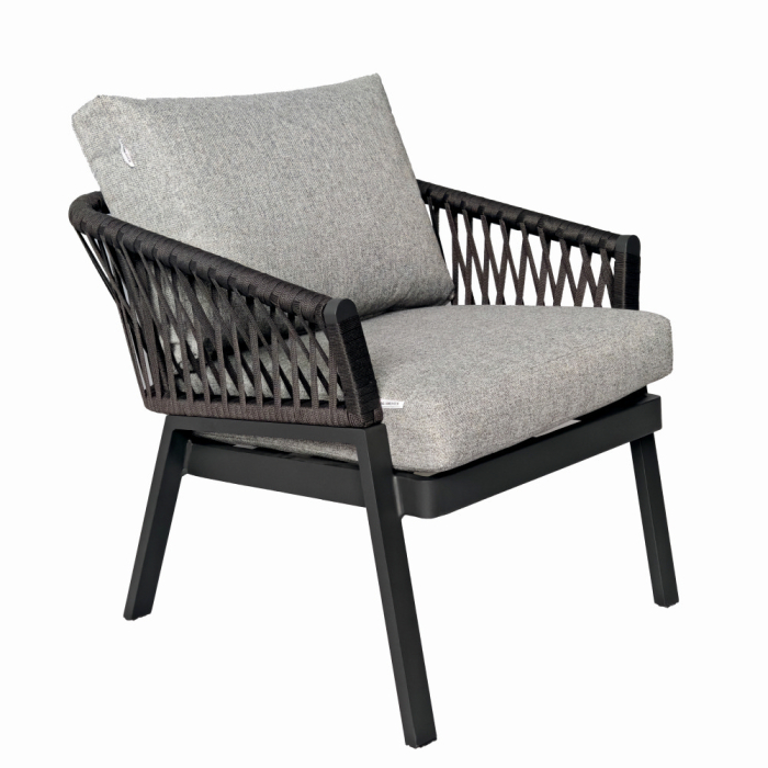 Set mobilier terasa/gradina KLUGMEISTER KJFT3407, 4 piese cu cadru de aluminiu, perne incluse, culoare gri [2]