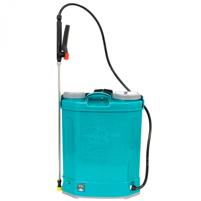 Set Pompa stropit electrica Micul Fermier (Pandora) 20 Litri + Lance tija extensibila 2.8m, 5,5 Bar, Model 2019 + regulator presiune, Vermorel cu baterie - acumulator [3]