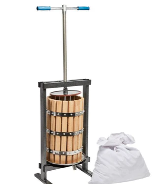 Set Zdrobitor struguri cu desciorchinator Micul Fermier, 300kg/Ora, 20L + Teasc Lemn Vilen 25L [7]