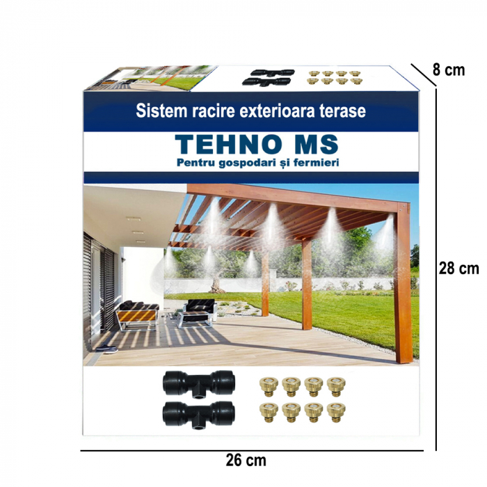 Sistem 8 duze intermediare + 2 conectori T pentru sistemul de racire terasa [8]