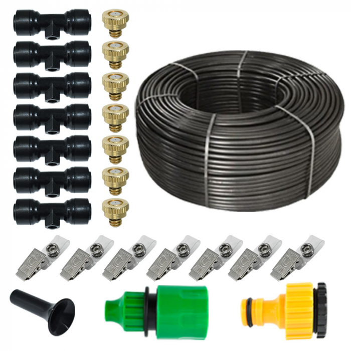Sistem racire exterioara terase racire prin pulverizare, 7m, 7 duze, 7 clipsuri montaj [3]