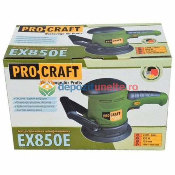 Slefuitor excentric 850W, 125mm, 14000Rpm, ProCraft EX-850E, Model 2019 [7]