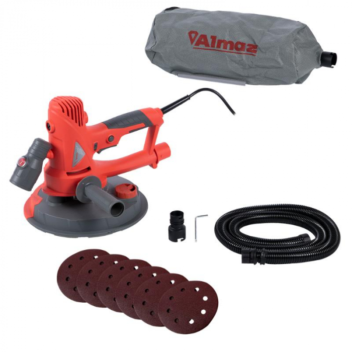 Slefuitor pentru pereti, cu aspirator si sac, LED, 750W, Ø180mm, AZ-EC002, Almaz [12]