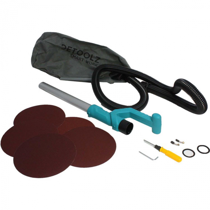 Slefuitor pentru pereti, pliabil, cu aspirator si LED 750W Ø225mm, DeToolz DZ-C206 [8]